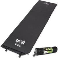 Trail Outdoor Leisure Single Camping Mat Self Inflating Inflatable Camp Roll Mattress With Bag Trail in Black