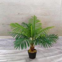 FURNOS Artificial 60CM/2FT Tall Decorative Palm Plant in Green