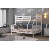 Flair Zoom Wooden Triple Bunk Bed in White | Size: Single