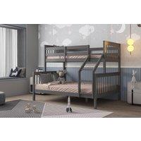 Flair Zoom Wooden Triple Bunk Bed in Grey | Size: Single