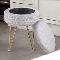 FURNOS 40CM Round Wall Gold Mirror For Bedroom Living Room