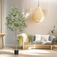 FURNOS Artificial 152CM/5FT Tall Decorative Olive Plant in Green
