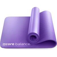 Core Balance Yoga Pilates Mat 10mm Thick Foam Exercise Gym Fitness Carry Strap in Purple