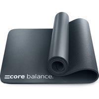 Core Balance Yoga Pilates Mat 10mm Thick Foam Exercise Gym Fitness Carry Strap in Black
