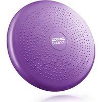 Core Balance Inflatable Wobble Cushion Stability Training Air Pad Board With Pump in Purple