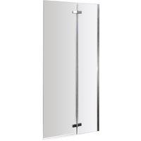 Balterley Chrome 5mm Toughened Safety Glass Centre Hinged Shower Bath Screen in Silver
