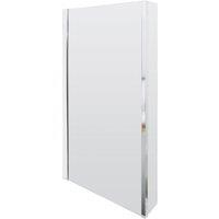 Balterley Chrome 6mm Toughened Safety Glass Reversible L Shaped Bath Screen in Silver