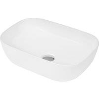 Balterley Bathroom Rectangular Soft Square Vessel Basin, White, 455 mm in White