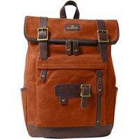 Gandys Bali Water Resistant 21L Waxed Cotton Backpack with Laptop Sleeve in Orange