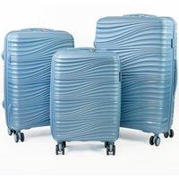 Pierre Cardin Riviera Hard Travel Suitcase 8 Spinner Wheeled Luggage with TSA Locks in Blue | Size: Large