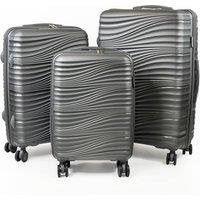 Pierre Cardin Riviera Hard Travel Suitcase 8 Spinner Wheeled Luggage with TSA Locks in Grey | Size: Large