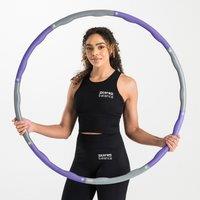 Core Balance Weighted Hula Hoop Adjustable Padded Fitness Exercise 1kg 98cm Wavy in Purple