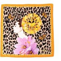 Dee Ocleppo Women's Dee X Ashley Longshore Orange Leopard Silk Scarf