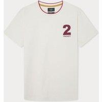 Hackett Men's Heritage Number 2 Short Sleeve T-Shirt White | Size: Medium