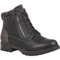 Lotus Women's 'Emmeline' Lace-Up Ankle Boots in Black | Size: 6