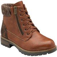 Lotus Women's 'Emmeline' Lace-Up Ankle Boots in Tan | Size: 5