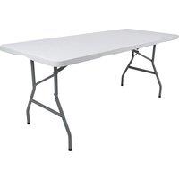 Royalford Folding Table 6ft Outdoor Garden Foldable Snack Dining Table in White