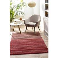 Origin 'Fine Stripes' Rug in Red | Size: 67 cm x 200 cm