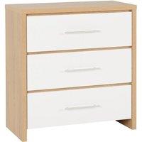 Seconique Seville 3 Drawer Chest in White