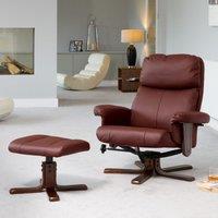 Artemis Home Woodacre Swivel Recliner in Burgundy