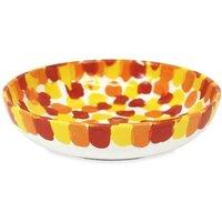 Verano Spanish Ceramics Petalo Hand Painted Kitchen Dining Salad Fruit Bowl 26cm in Red