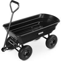 VonHaus 75L Garden Dump Cart in Black