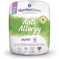 Slumberdown Anti Allergy All Seasons Combi 15 Tog (4.5+10.5 tog) Duvet in White | Size: King