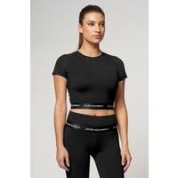 TLC Sport Women's St Tropez Cropped Tee in Black | Size: XL