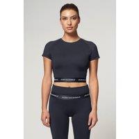 TLC Sport Women's St Tropez Cropped Tee in Mid Grey | Size: XL