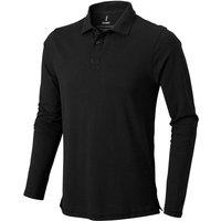 Elevate Men's Oakville Long Sleeve Polo Shirt in Black | Size: Large