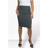 Paulo Due Women's Stretch Bodycon Pencil Skirt 22 in Grey | Size: 16