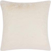 Paoletti Stanza Faux Fur Cushion in Ecru | Size: 55 cm x 55 cm