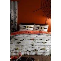 Bedlam 'Mummy' Glow in the Dark Halloween Duvet Cover Set in White | Size: Double