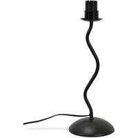 ValueLights Wiggle Metal Table Lamp Base in Black