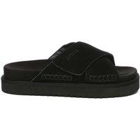 EverAu Australia Women's Rose Leather Sandals in Black | Size: 5