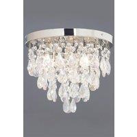 BHS Lighting Lisa Flush Ceiling Light in Metallic Silver