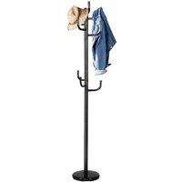 Costway Coat Hat Hanger 8 Hooks Freestanding Clothes Holder Organiser Stand Rack Home in Black
