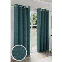 Enhanced Living 100% Blackout Curtains - Thermal/Energy Saving Linen Look Pair with Eyelets For Living Room & Bedrooms