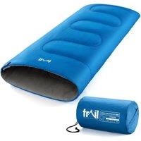 Trail Outdoor Leisure Sleeping Bag 2 Season Mini Junior Envelope Outdoor Camping 200gsm in Blue