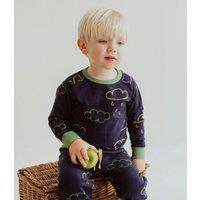 Lilly + Sid Boy's Weather Sweatshirt in Navy | Size: 6-12 m