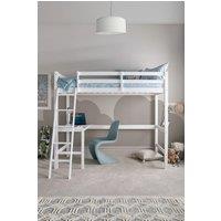 Time4sleep Essentials White Wooden High Sleeper Bed Frame | Size: Single