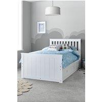 Time4sleep Captain White 3 Drawer Wooden Storage Bed | Size: Single