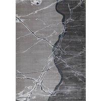 London Rug Company Mila Luxury Abstract Short Pile Rug in Grey | Size: 160 cm x 230 cm