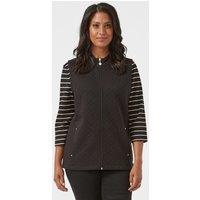 Penny Plain Women's Diamond Quilt Gilet in Black | Size: 14-16