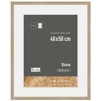 nielsen Skava 40 x 50cm Wooden Picture Frame With 30x40cm Mount & Glass Front in Light Oak | Size: 40 x 50 cm