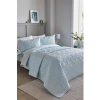 Serene 'Cavali' Pinsonic Microfibre Duvet Cover Set in Duck Egg Blue | Size: Single