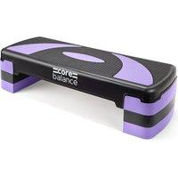 Core Balance Aerobic Stepper Platform Adjustable Exercise Step Board 3 Level in Purple