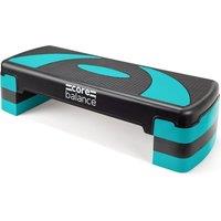 Core Balance Aerobic Stepper Platform Adjustable Exercise Step Board 3 Level in Teal