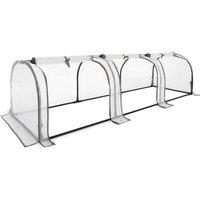 Christow Growhouse Tunnel Greenhouse Large Garden Polytunnel Grow House 3 Section