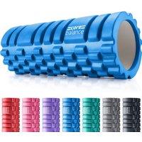 Core Balance Foam Massage Roller Grid Trigger Target Point Gym Fitness Physio Rehab Exercise in Blue